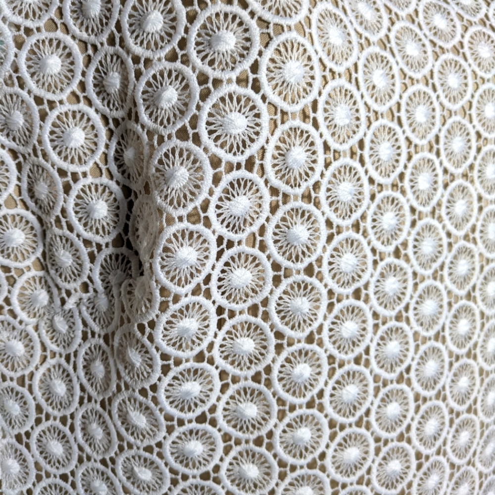 NWT Jessica Howard Cream Lace Shift Sleeveless Midi Dress | Size 10 - Picture 2 of 9